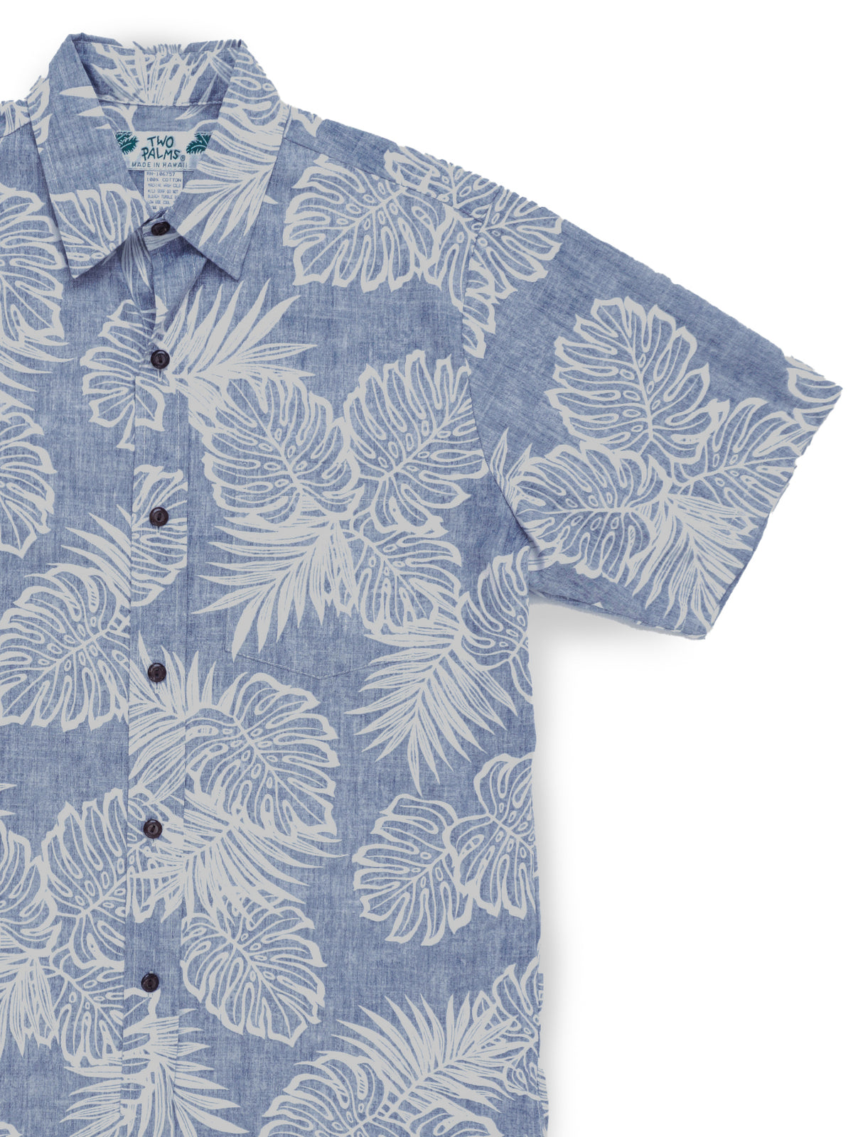 Two Palms - Kauai Slate Cotton Men's Reverse Printing Hawaiian Shirt