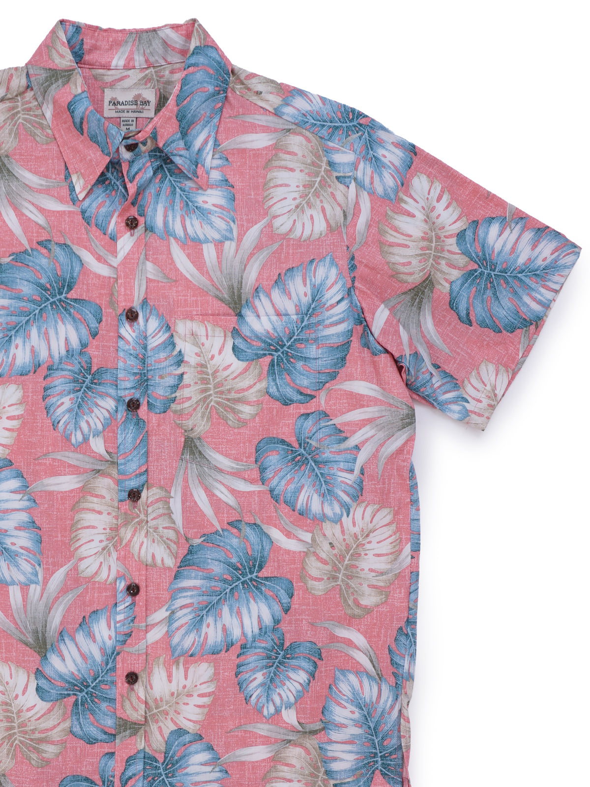 Royal Hawaiian Creations - Hilo Garden Coral Reverse Print Men's Hawaiian Shirt