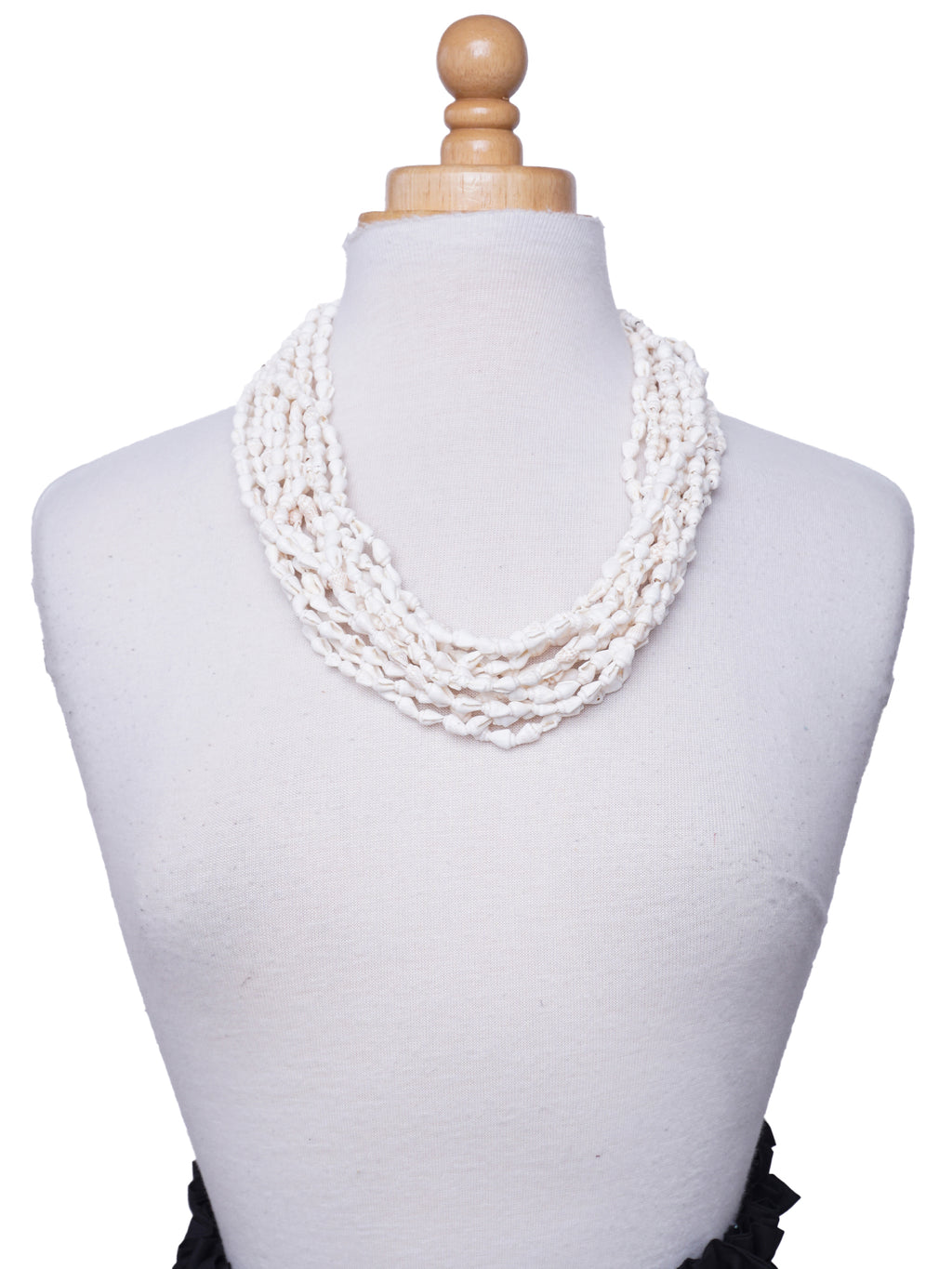 Ka Makani - White Nasa Shell Short Lei 12-Strand – Kamakani