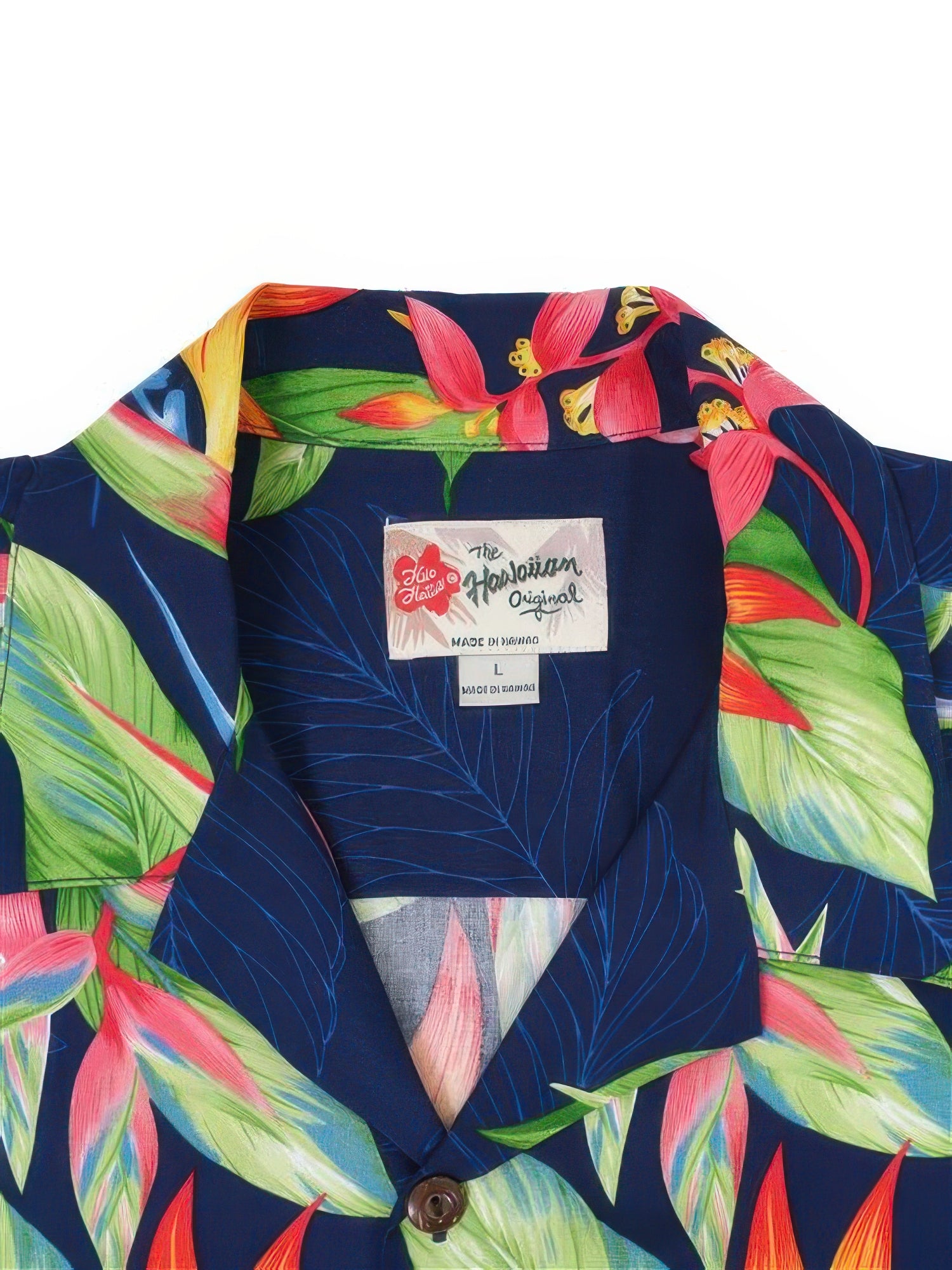 Hilo Hattie - Bird of Paradise Panel Royal Rayon Men's Hawaiian