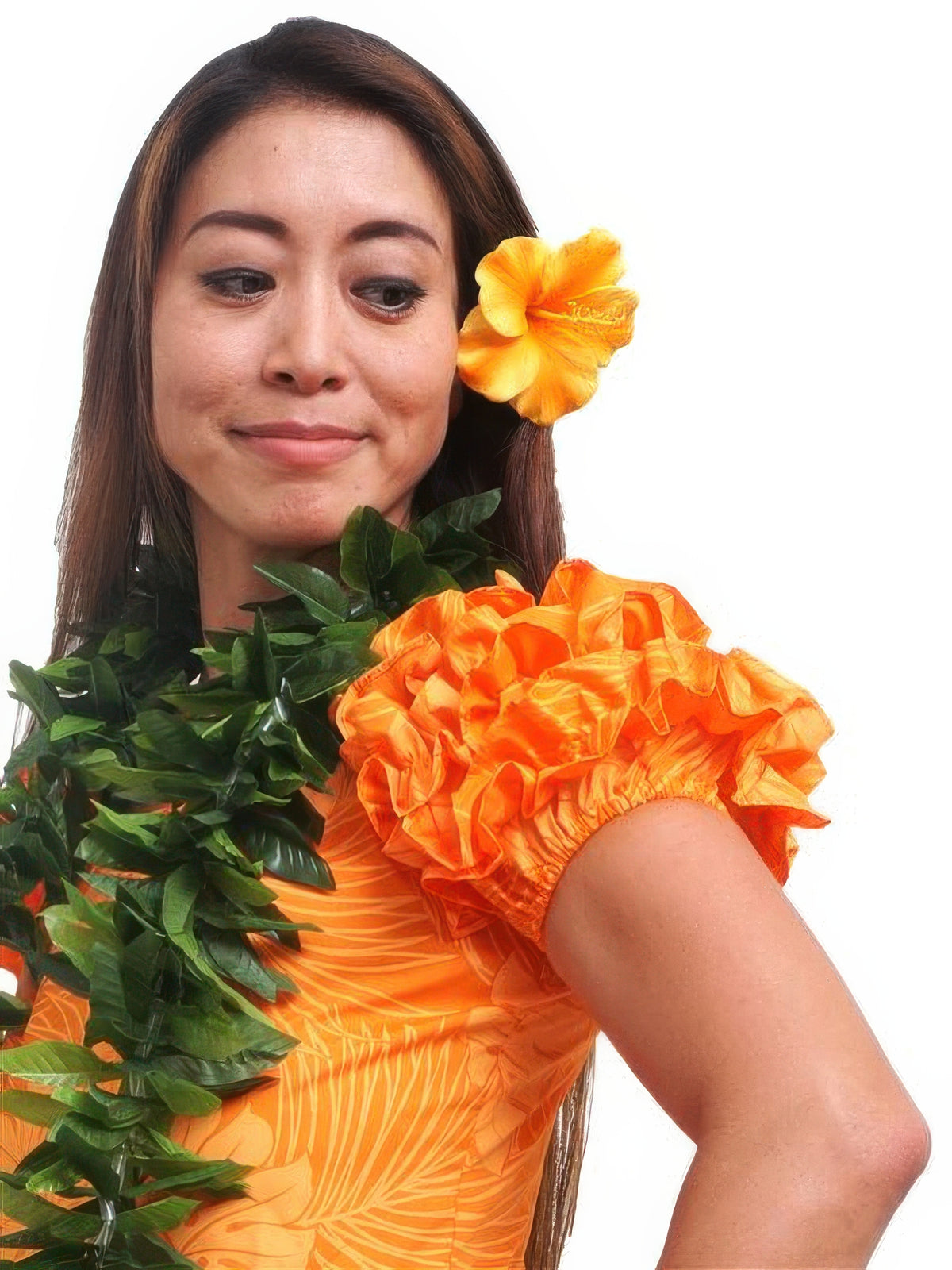 orange hawaiian dress hibiscus hideaway rhythm short XL / orange Dress Features Hawaiian Red & Orange Floral