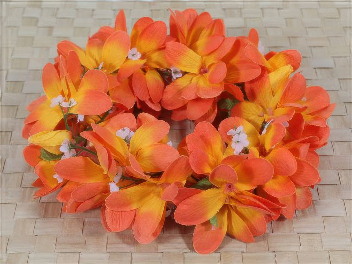 Ka Makani - Orange Plumeria Headband (Haku Lei)