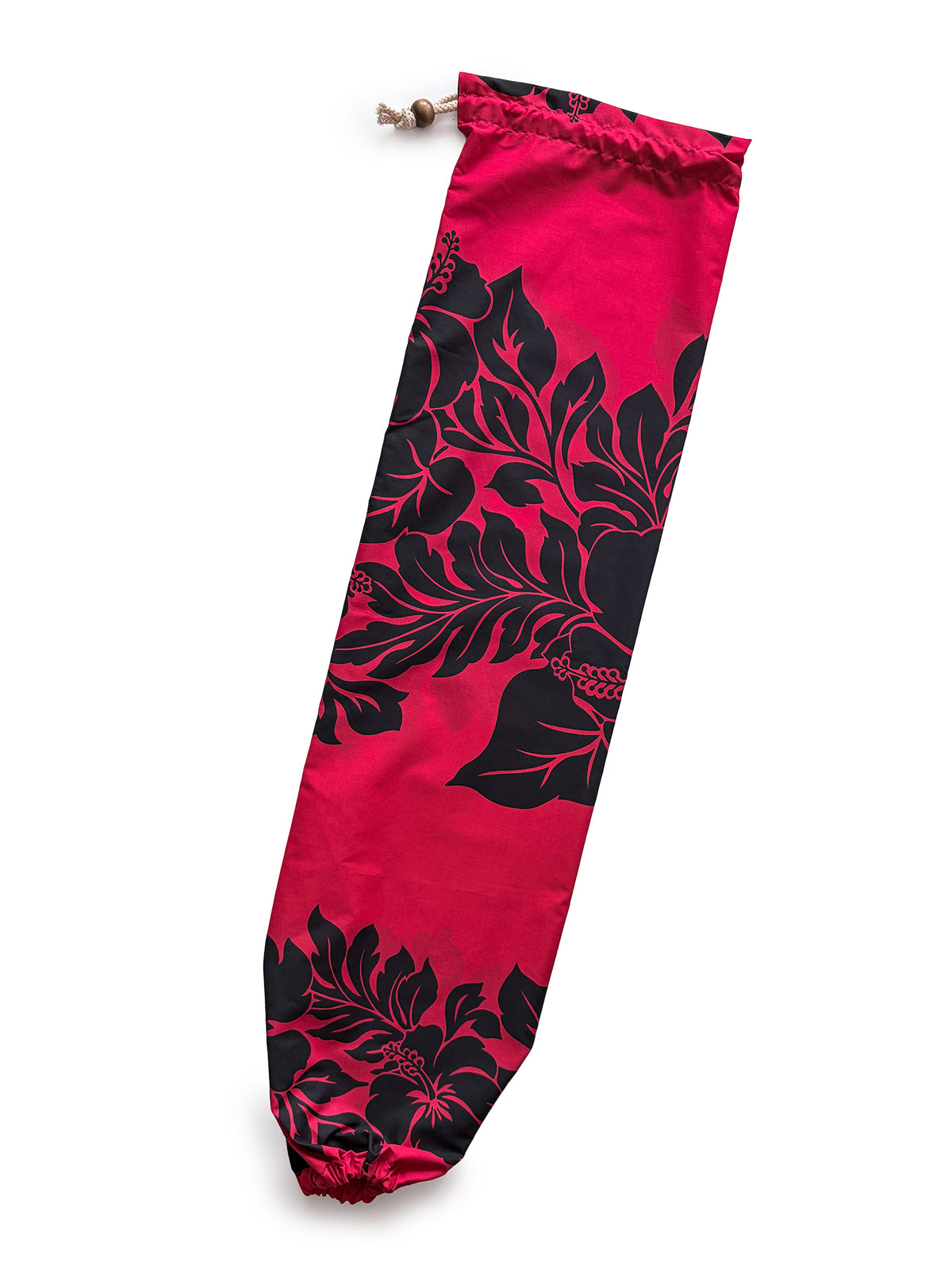 Ka Makani - Hibiscus Red and Black Hula Pau Skirt Case