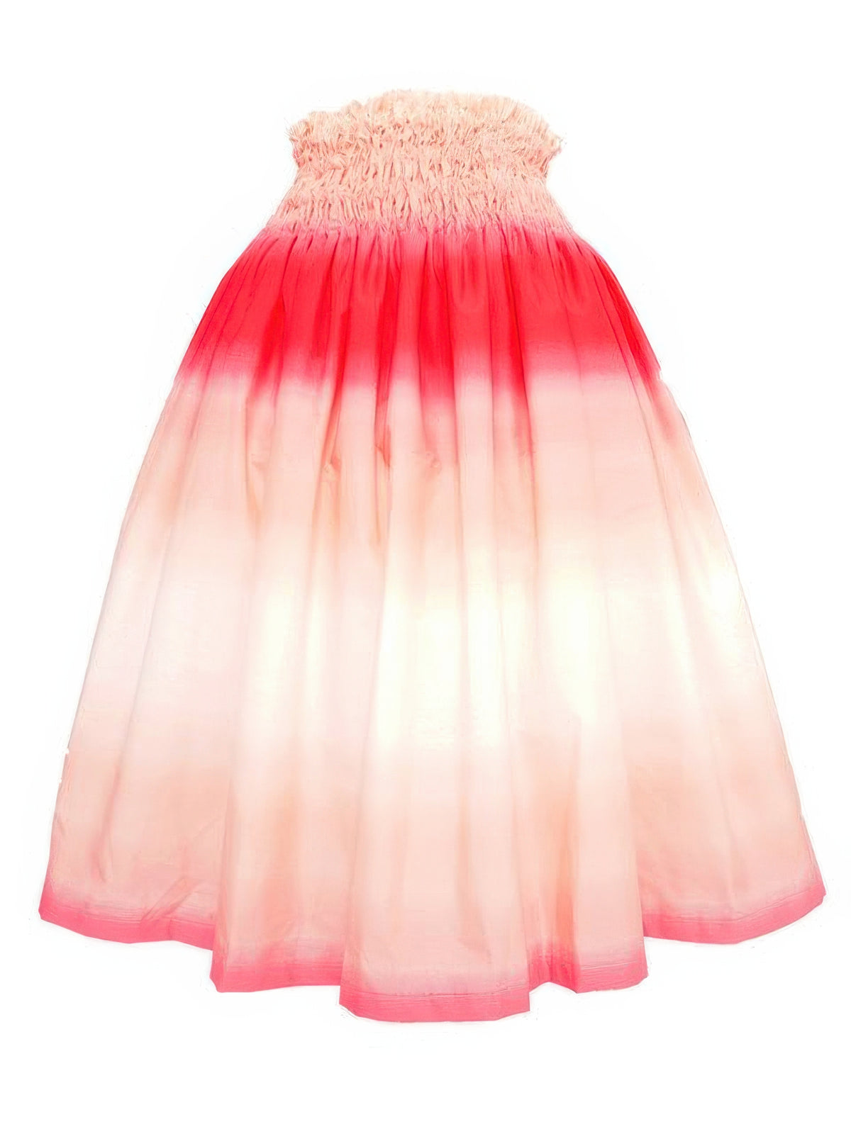 Ka Makani - Gradation Coral Poly Cotton Hula Pau Skirt / 3 Bands