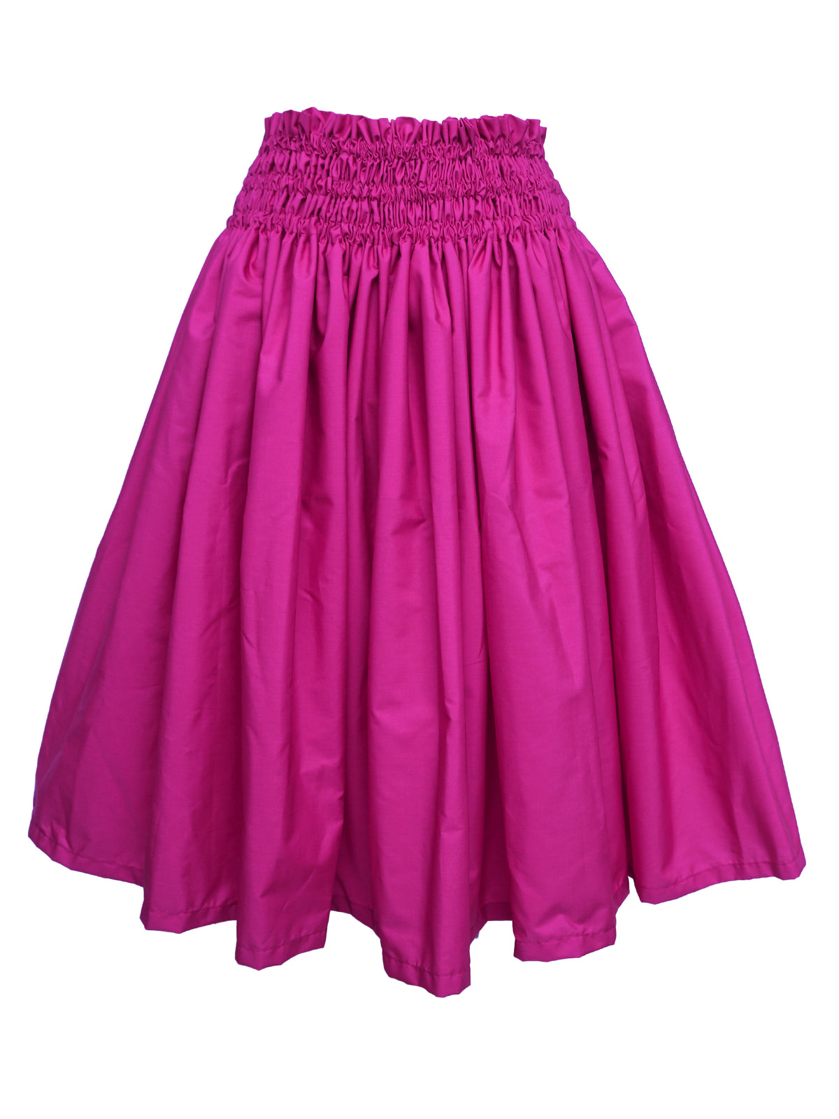 Ka Makani - Solid Deep Rose Poly Cotton Hula Pau Skirt / 3 Bands