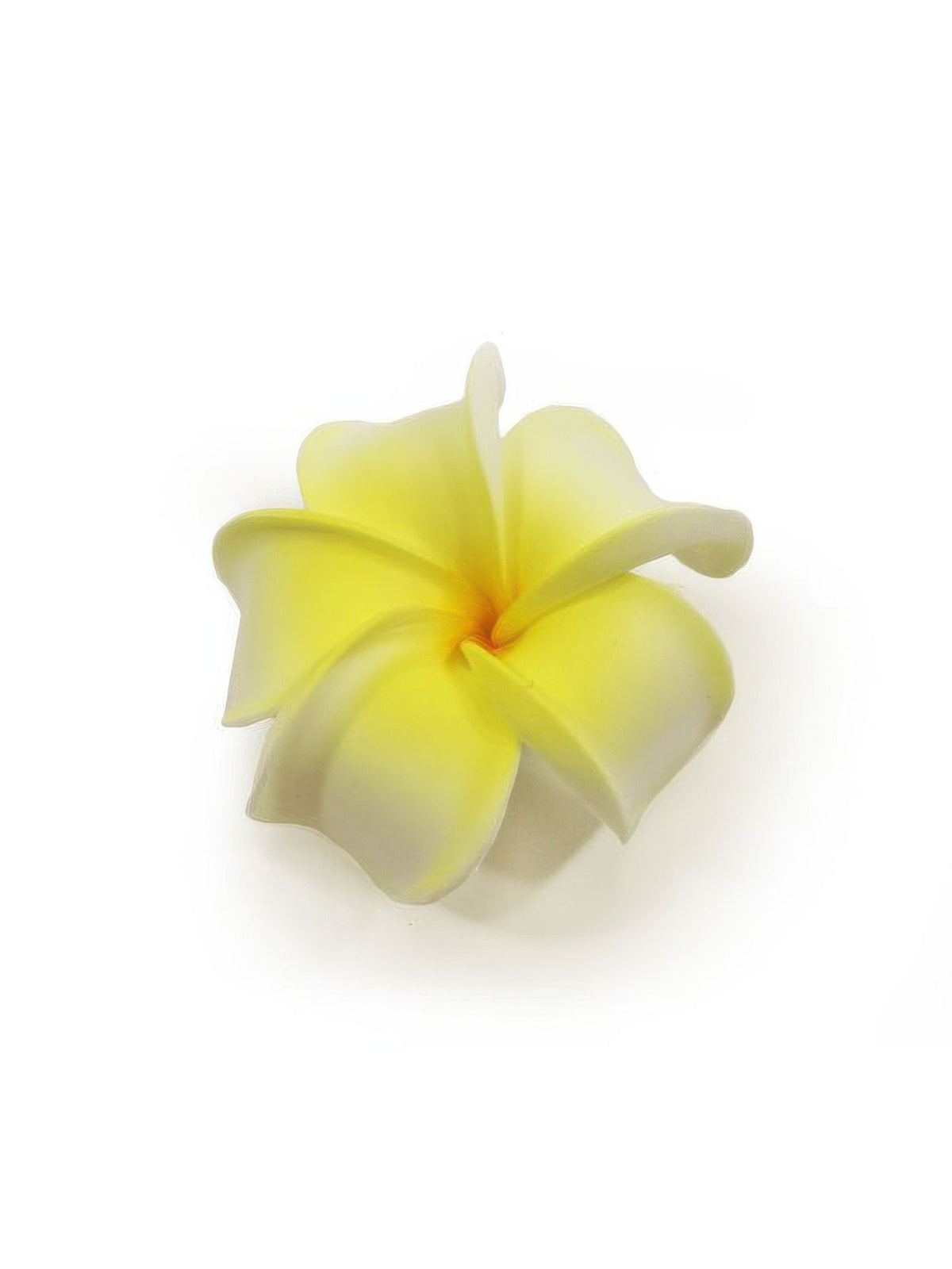Ka Makani - Yellow Form Plumeria Hair Clip 3"