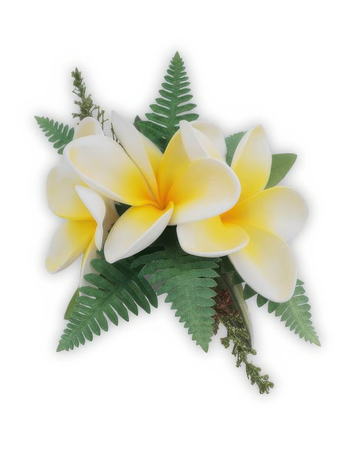 Ka Makani - Triple Plumeria Foam Hair Clip 5.5"