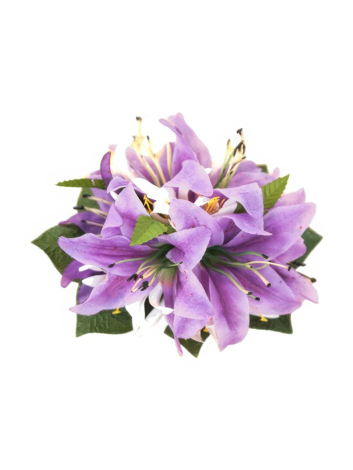 Ka Makani - Purple Tiger Lily with Spider Lily Hair Clip 7"x5.5"