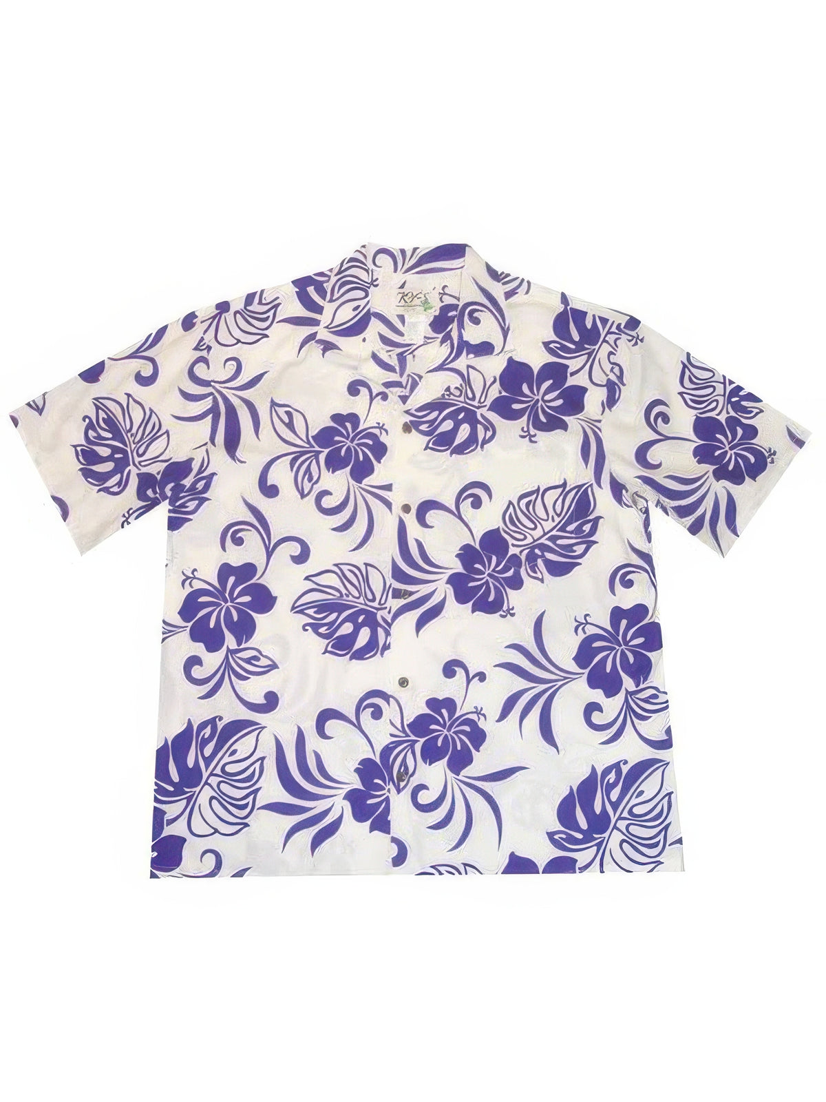 Ky's - Aloha Spirit Purple Cotton Men's Hawaiian Shirt