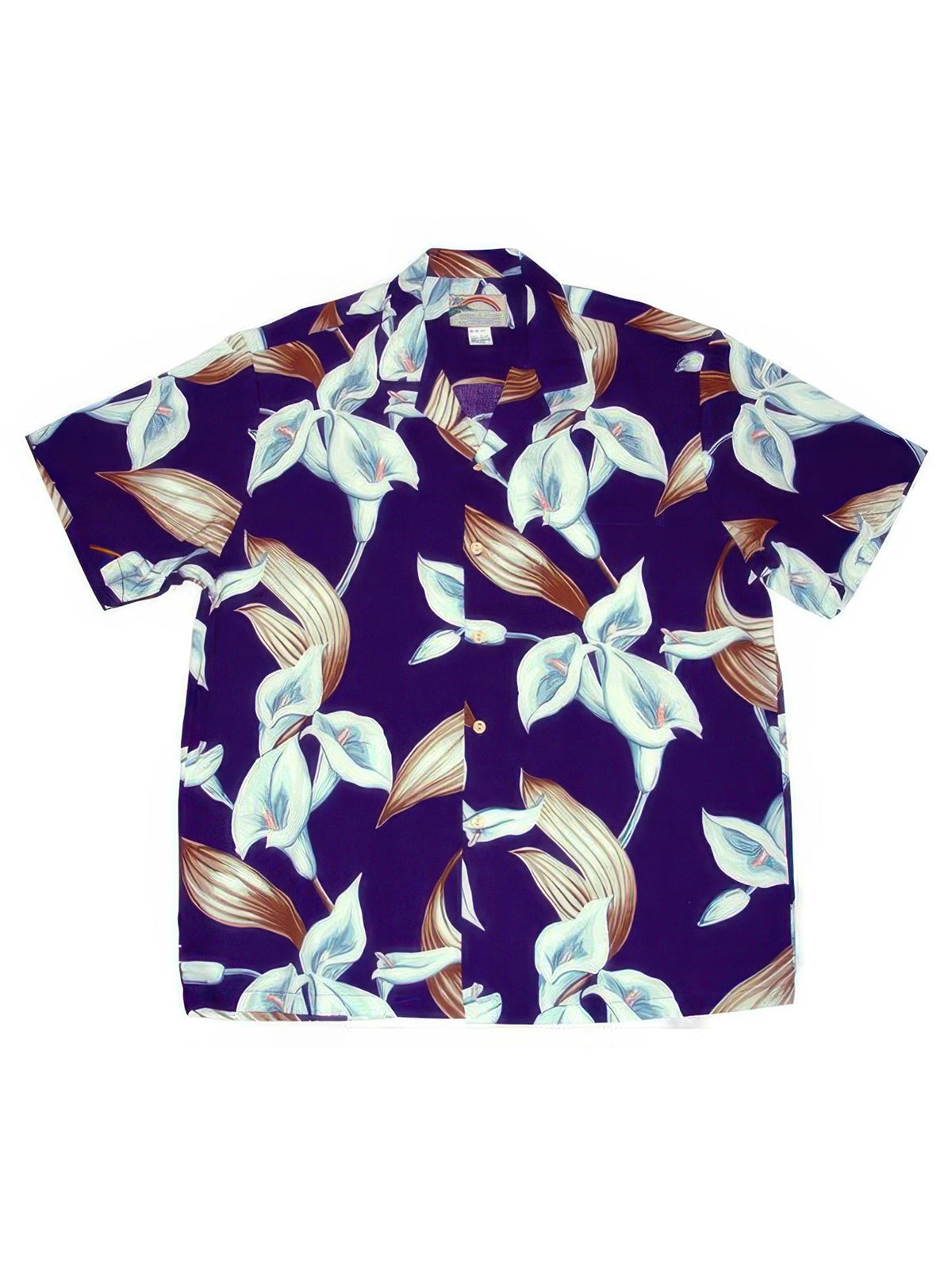 Paradise Found - Calla Lily Purple Rayon Men's Hawaiian Shirt