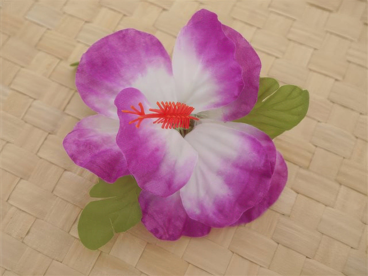 Ka Makani - Purple Single Hibiscus Clip 4.5"