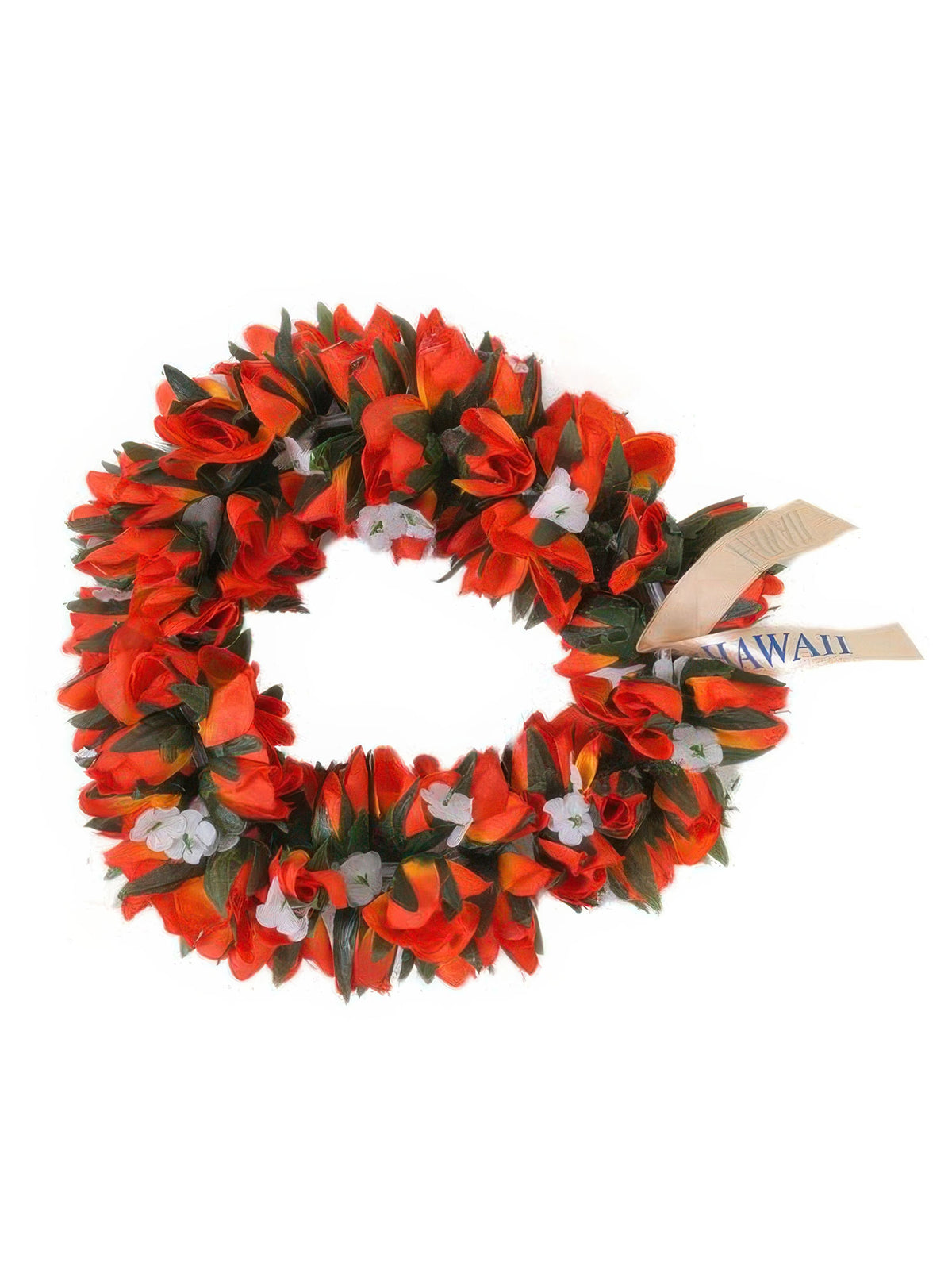 Ka Makani - Orange Double Rose Bud Headband (Haku Lei)