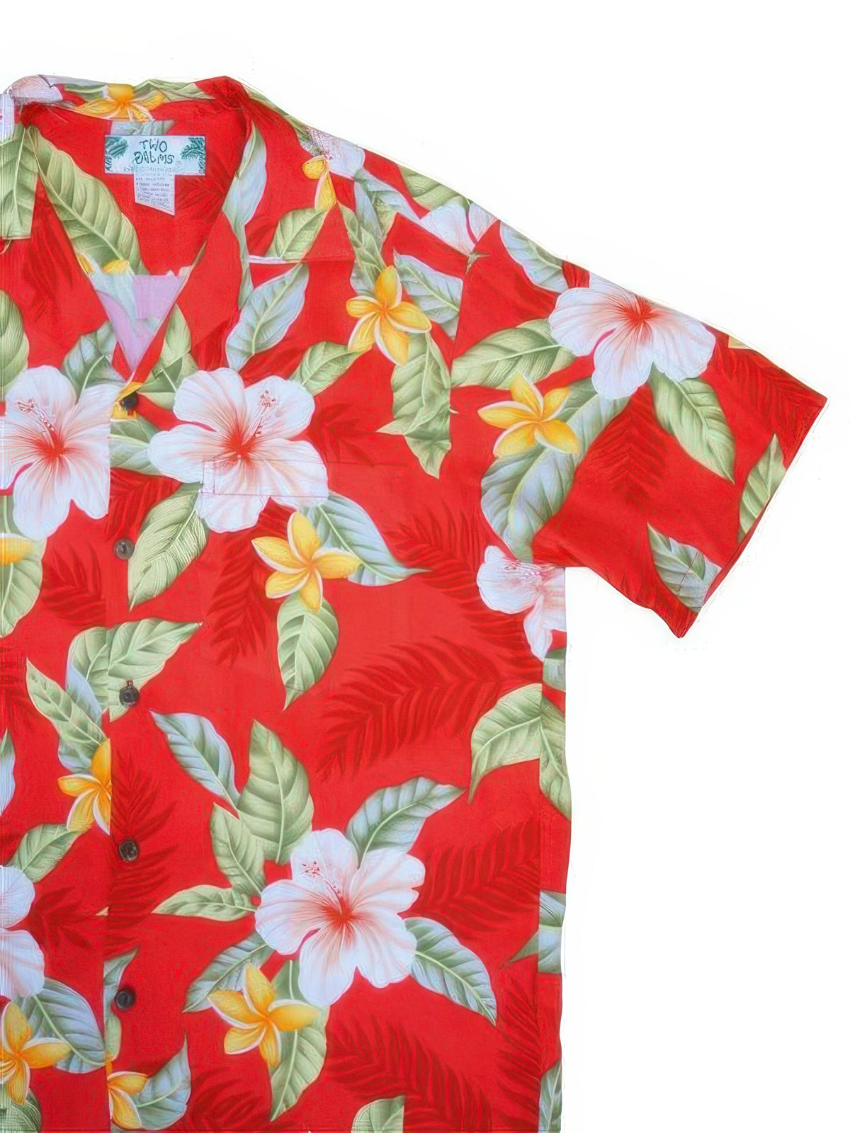 Two Palms - Leilani Red Rayon Men's Hawaiian Shirt