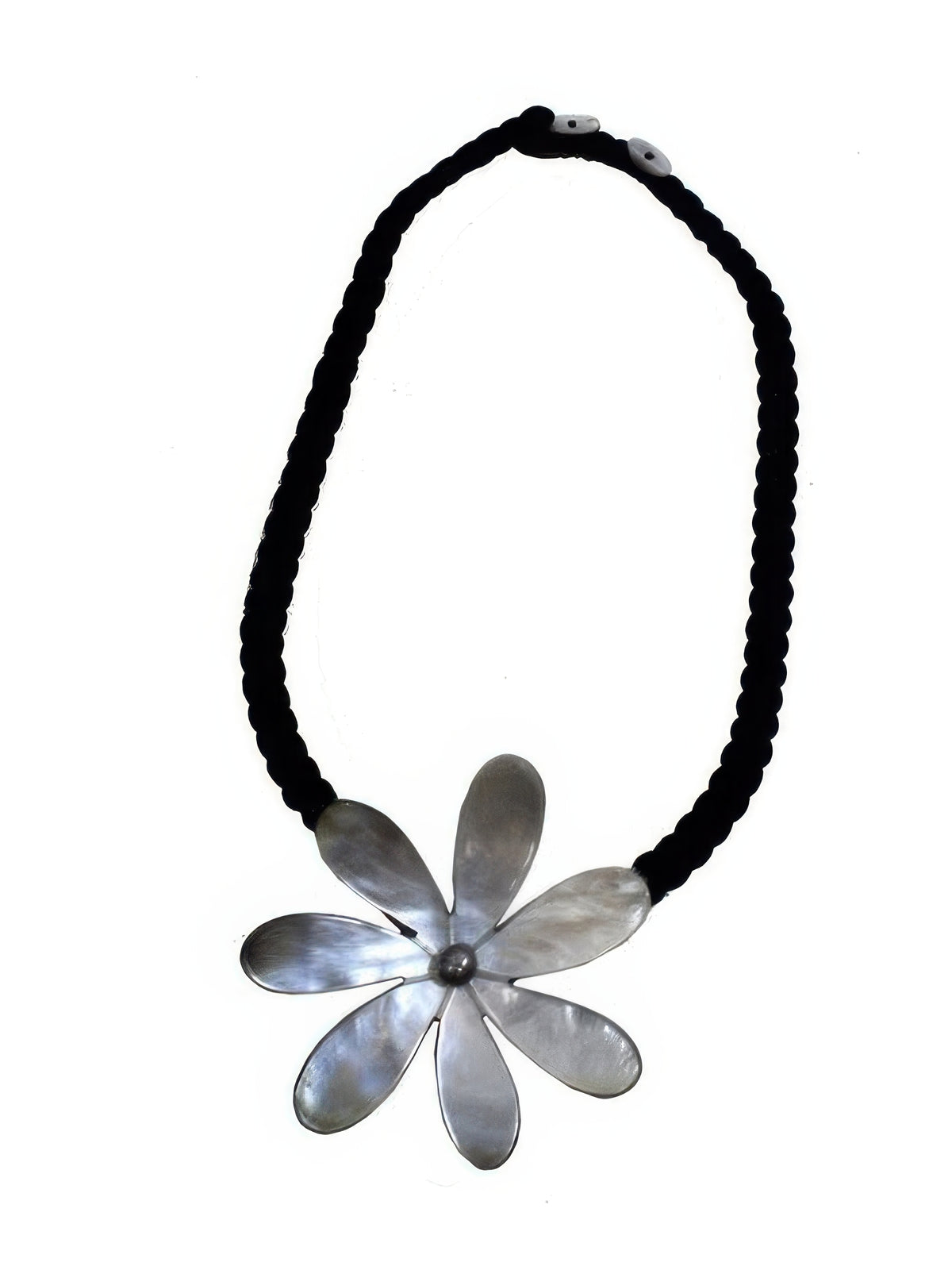 Ka Makani - Single Tiare Black Tahitian Shell Necklace