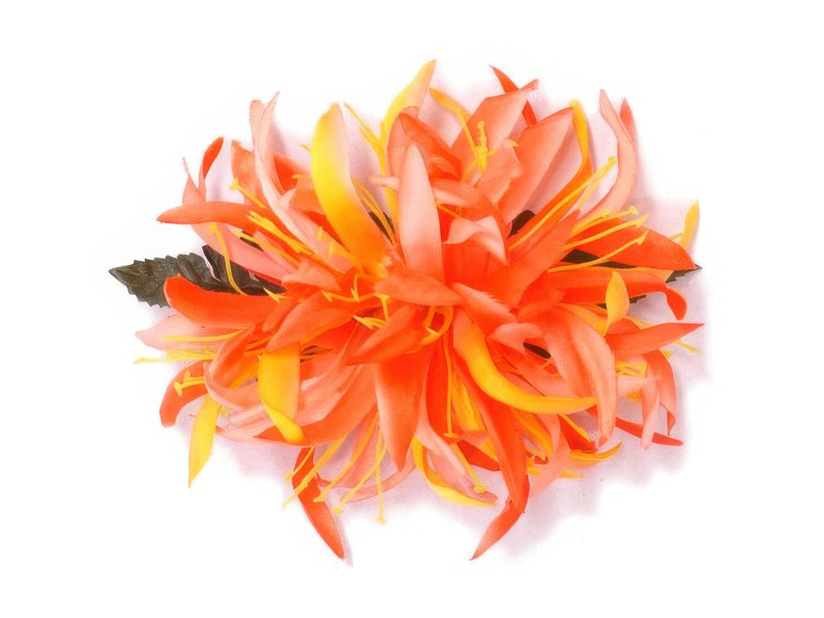 Ka Makani - Gradation Orange Large Spider Lily Hair Clip 6"
