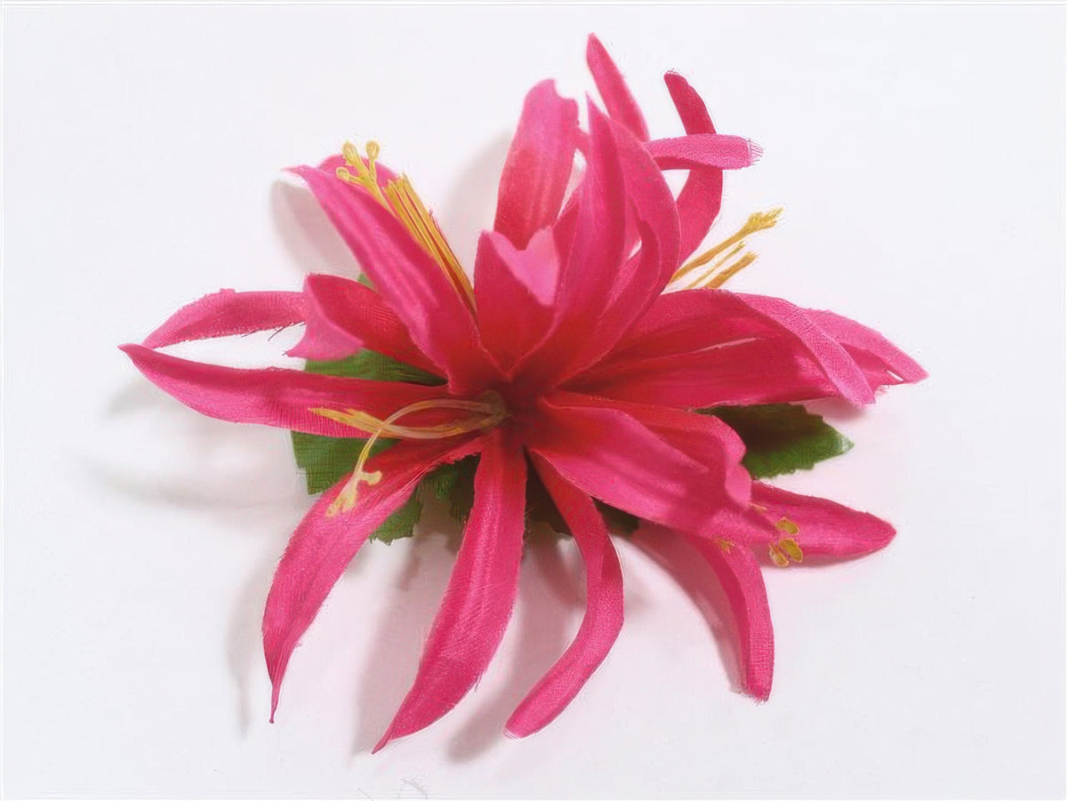 Ka Makani - Hot Pink Extra Small Spider Lily Hair Clip 3.75in