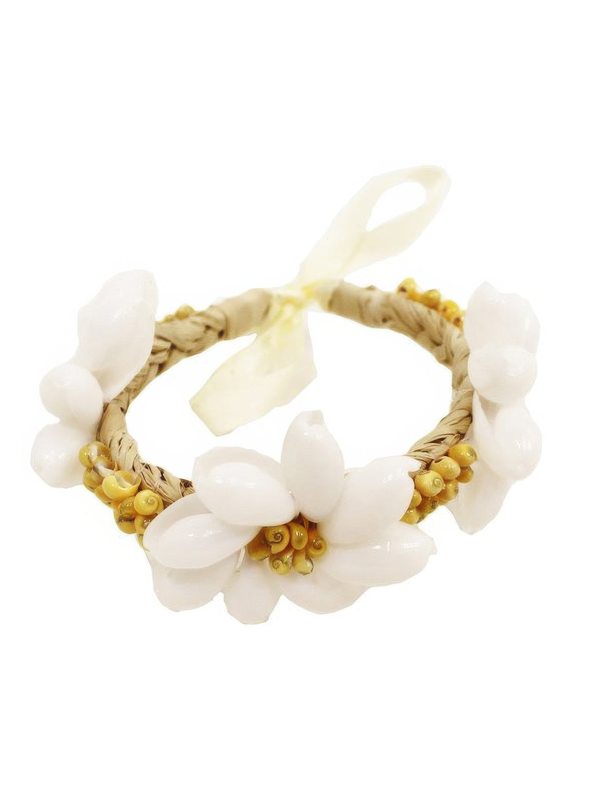 Ka Makani - Yellow Tiare Shell Bracelet