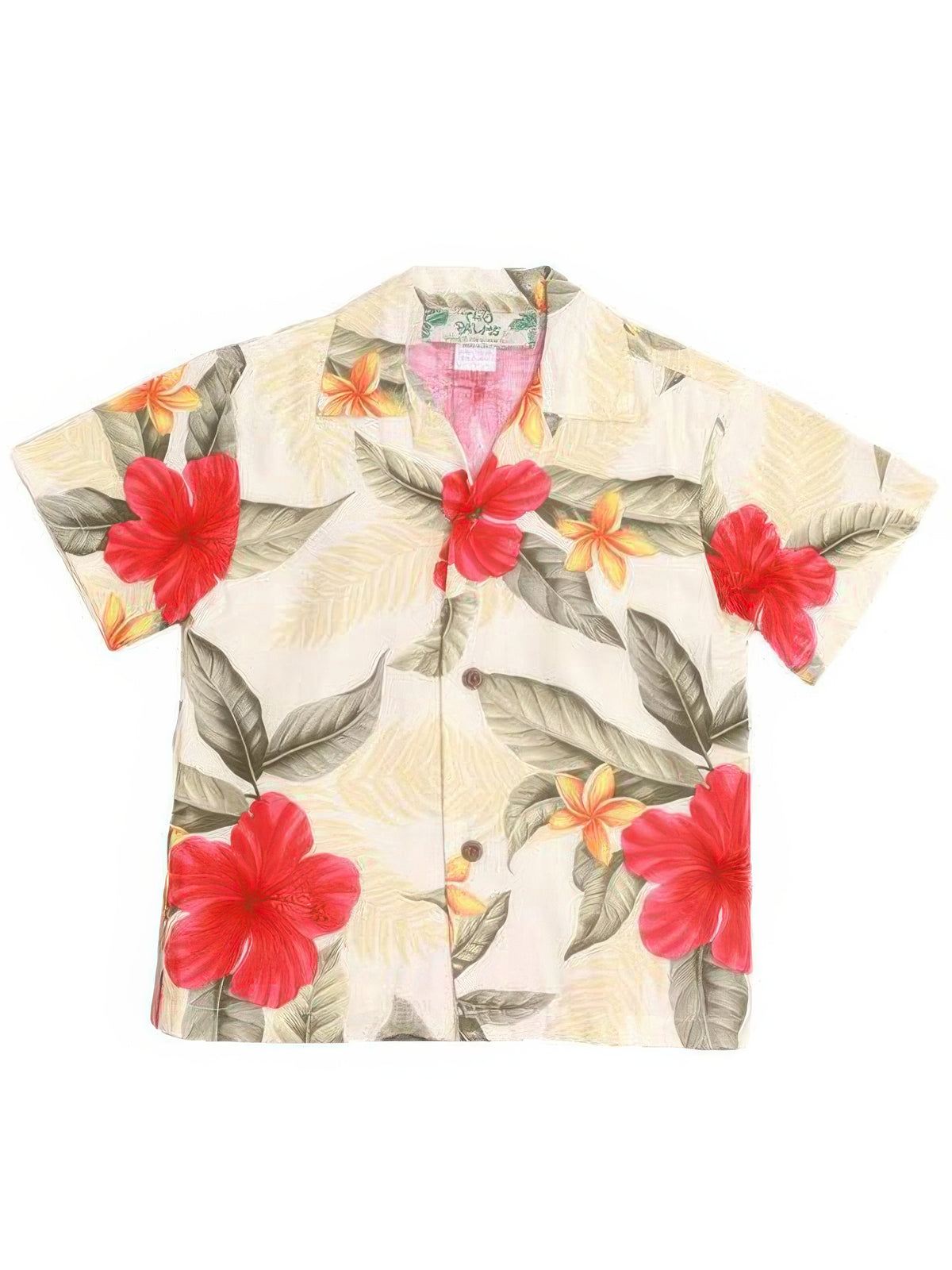 Two Palms - Leilani Cream Rayon Boys Hawaiian Shirt