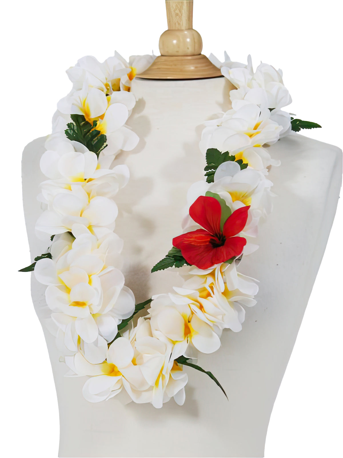 Ka Makani - White & Yellow Plumeria Jasmine Poepoe Lei