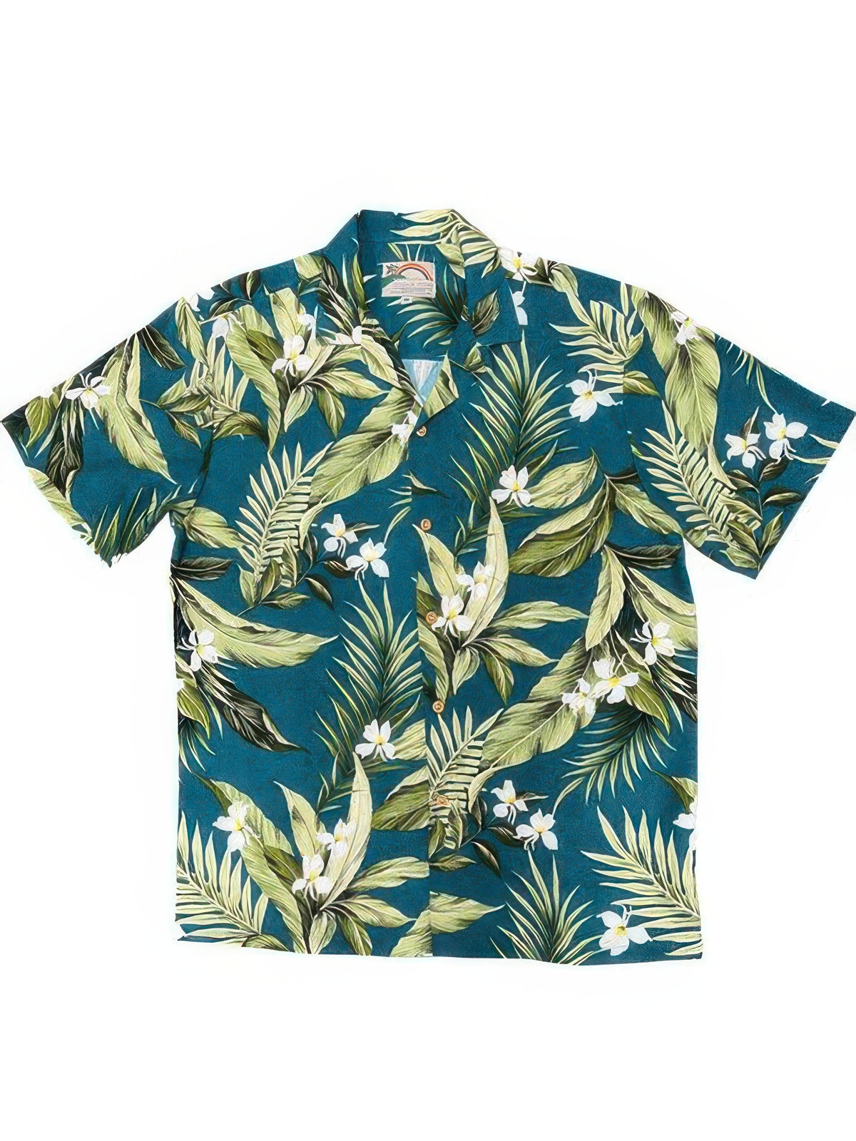Paradise Found - White Ginger Jade Rayon Men's Hawaiian Shirt