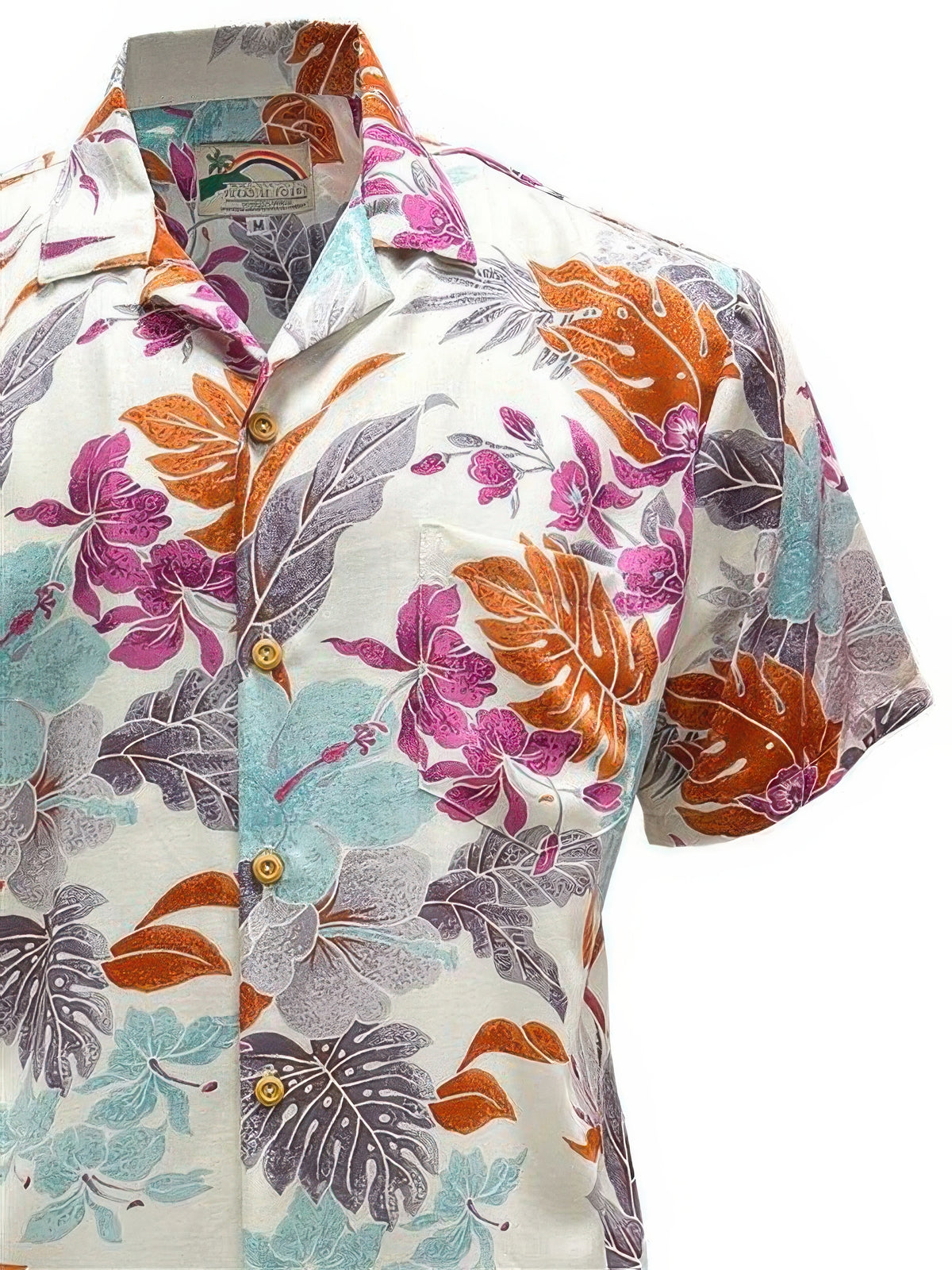 Paradise Found - Hilo White Rayon Men's Hawaiian Shirt
