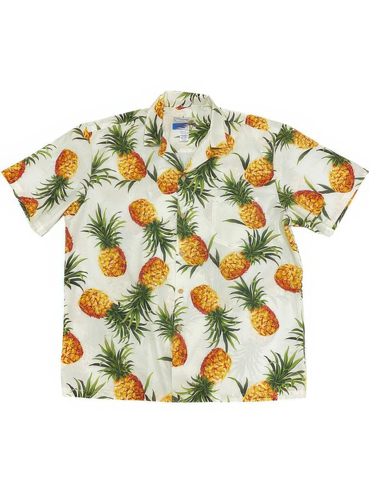 Waimea Casuals - Maui Pineapple Gold Cotton Men's Hawaiian Shirt