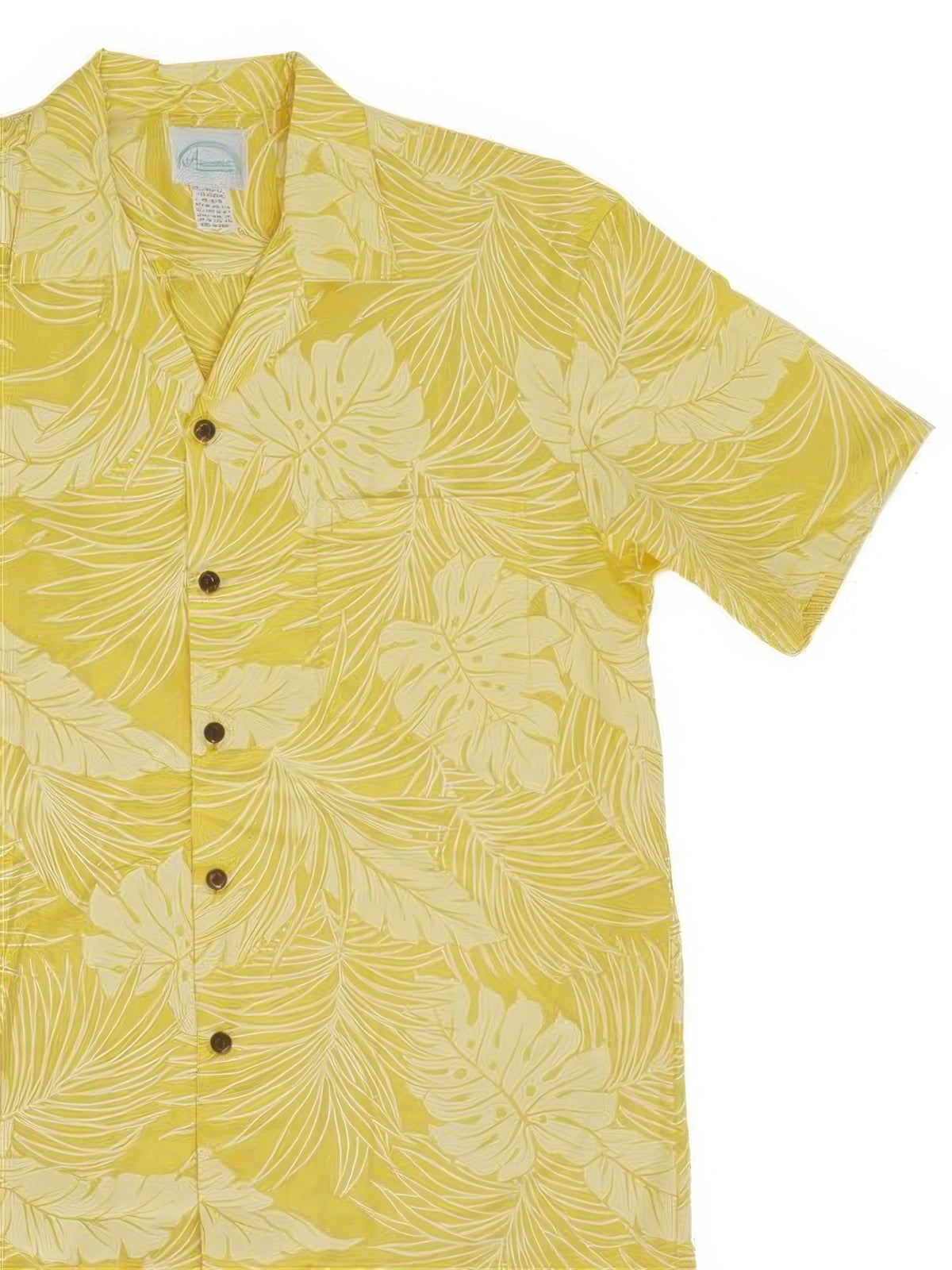 Anuenue - Monstera Canary Poly Cotton Men's Hawaiian Shirt